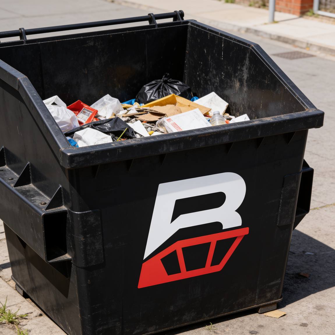 Brisbane Skip Co skip bin filled with general waste
